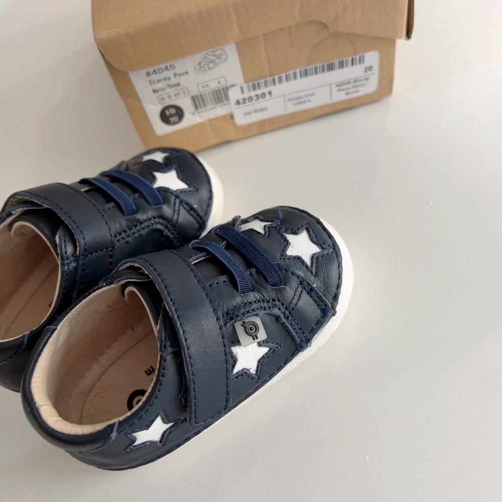 OLD SOLES BLUE LEATHER FIRST WALKERS - 20 - Picture 4 of 5